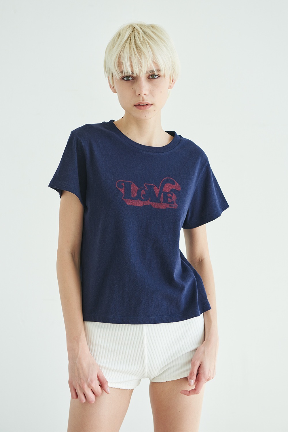 [예약배송3/27]LOVE T Shirt Navy