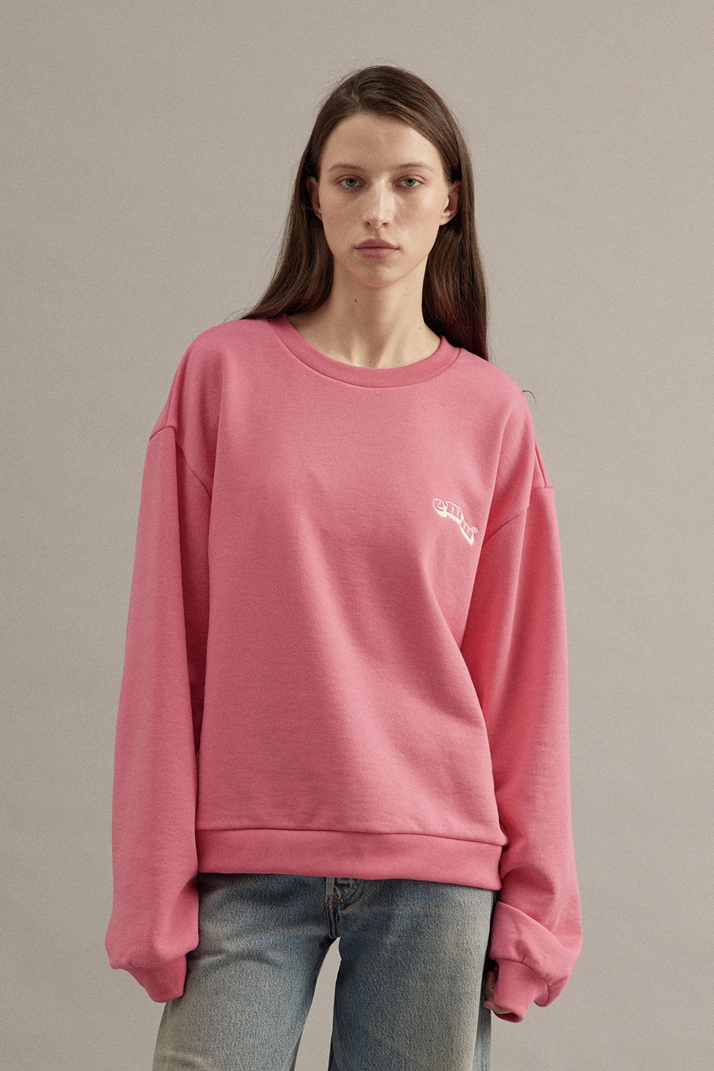 [예약배송10/12]emm Logo Sweatshirt Pink