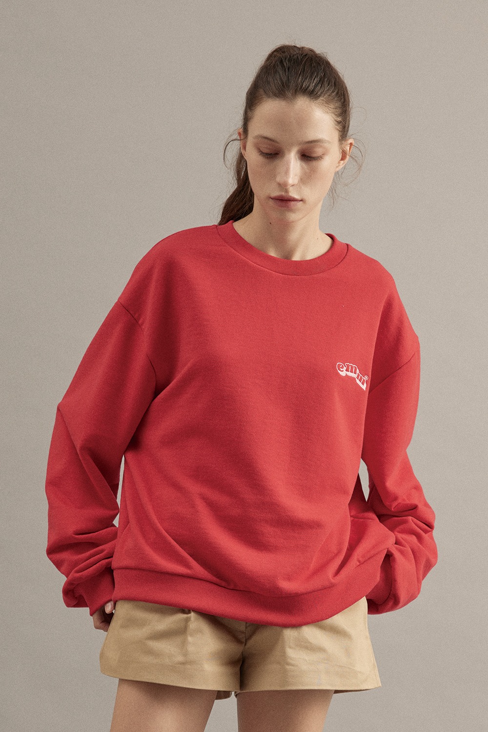 [예약배송10/12]emm Logo Sweatshirt Red